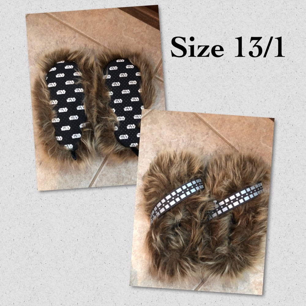 FINAL PRICE DROP!! NWOT Kids Chewbacca Slippers